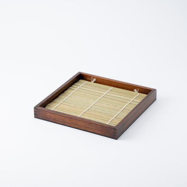 Yamanaka Lacquerware Square High Japanese Soba Tray - MUSUBI KILN - Quality Japanese Tableware and Gift