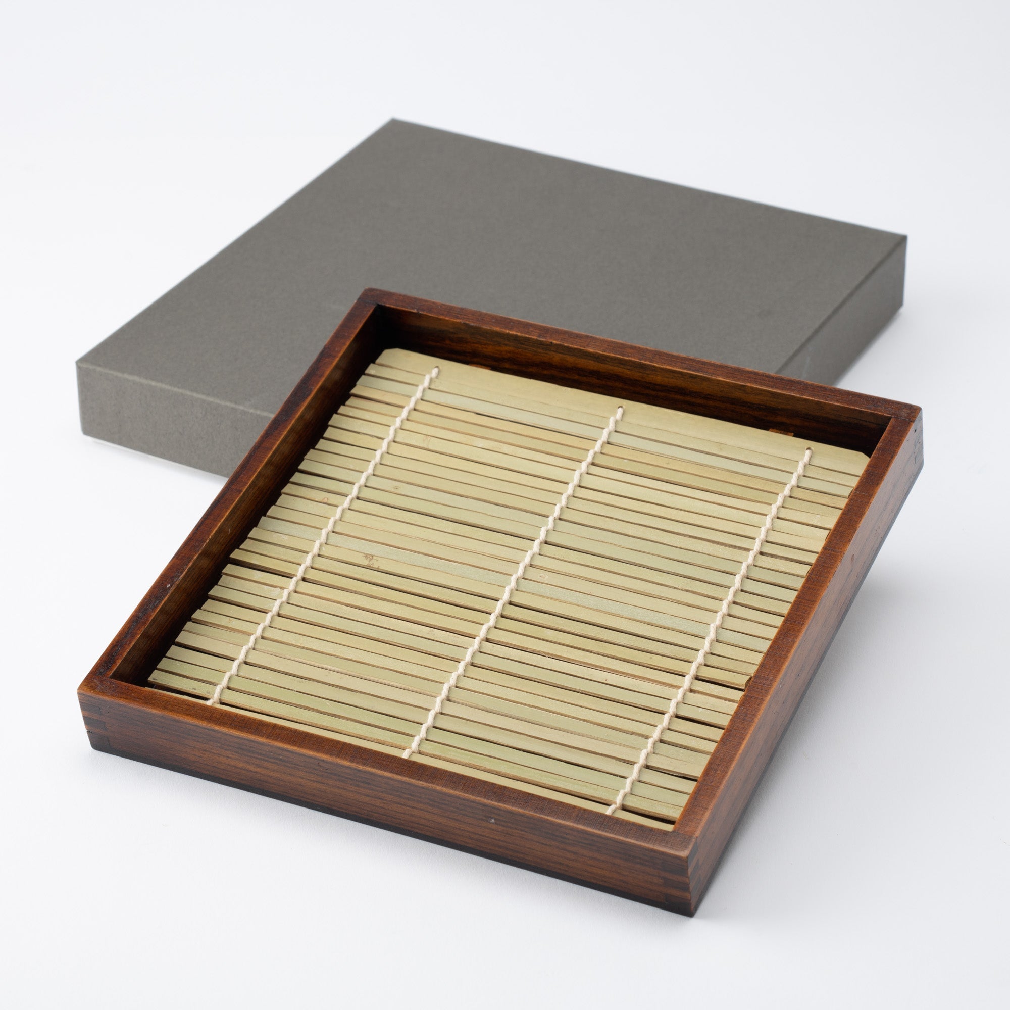 Yamanaka Lacquerware Square High Japanese Soba Tray - MUSUBI KILN - Quality Japanese Tableware and Gift