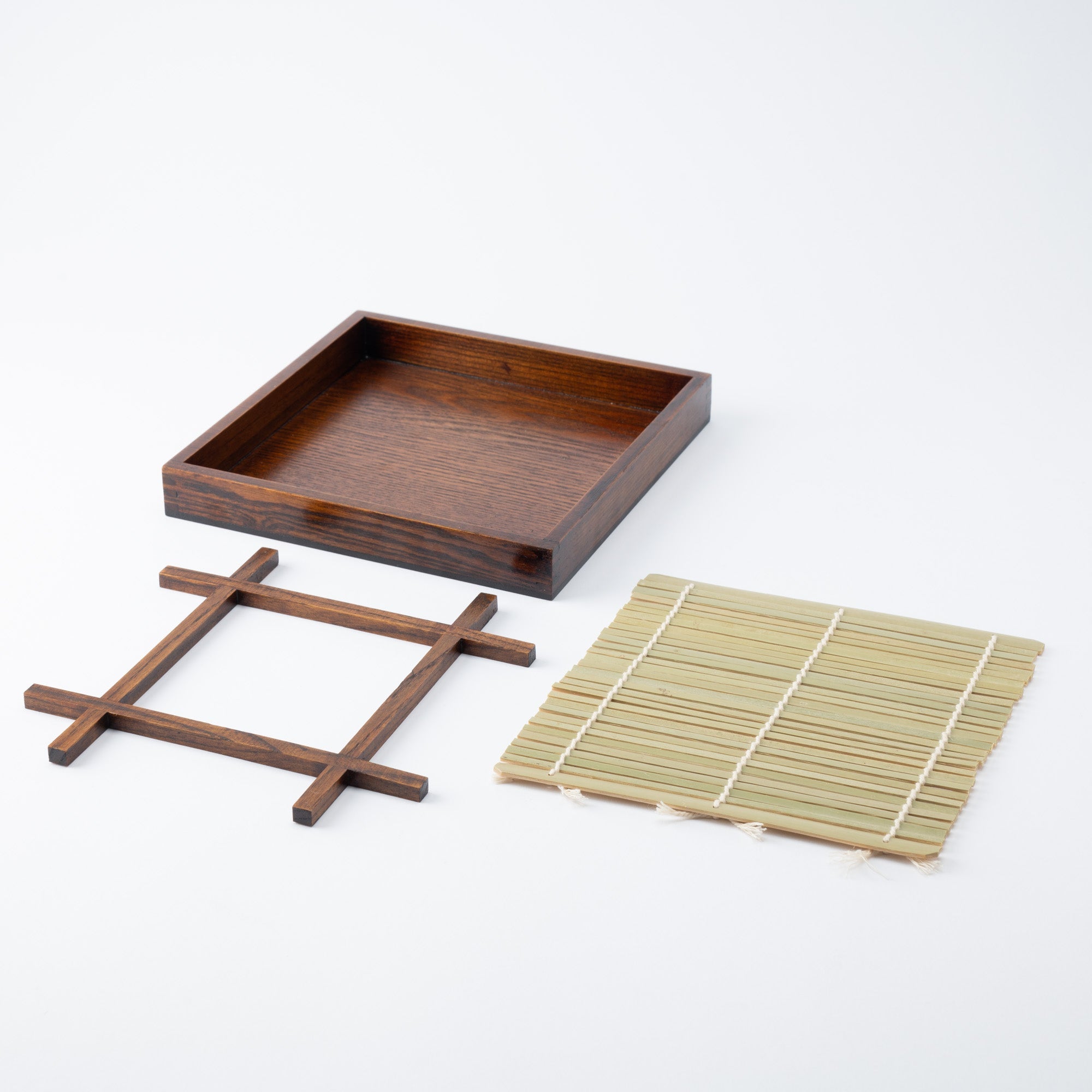 Yamanaka Lacquerware Square High Japanese Soba Tray - MUSUBI KILN - Quality Japanese Tableware and Gift