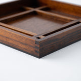 Yamanaka Lacquerware Square High Japanese Soba Tray - MUSUBI KILN - Quality Japanese Tableware and Gift