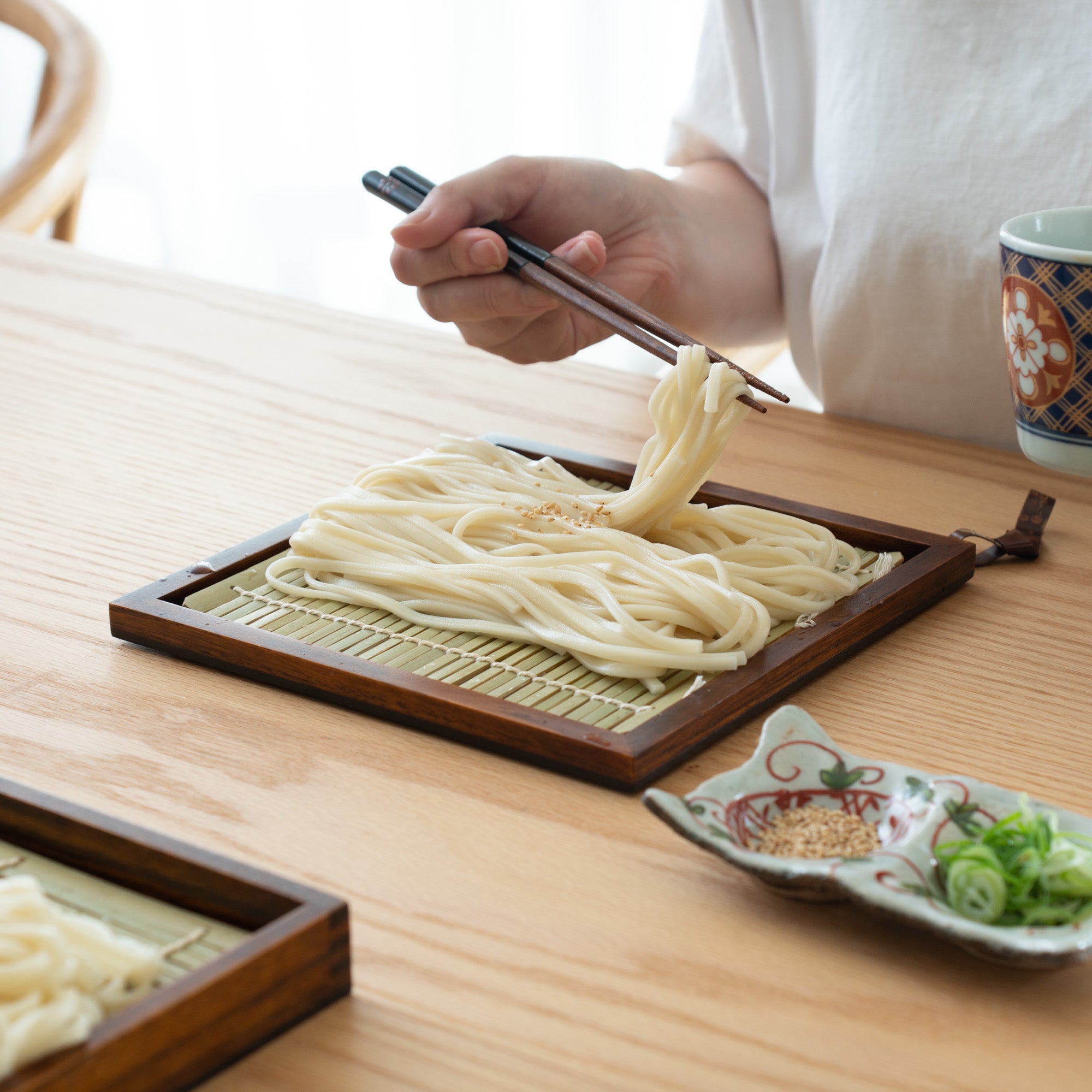 Yamanaka Lacquerware Square Low Japanese Soba Tray - MUSUBI KILN - Quality Japanese Tableware and Gift