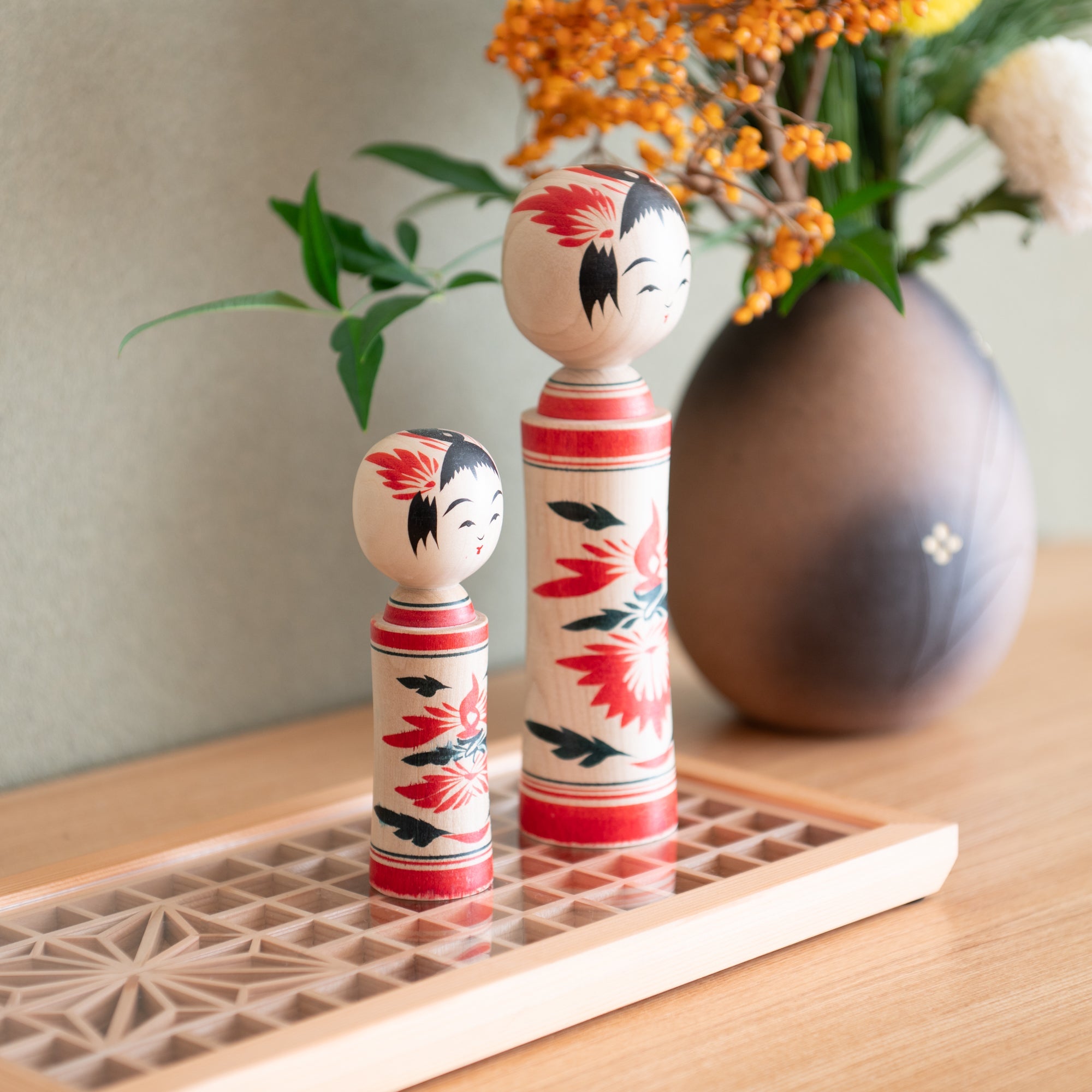 Yasuo Okazaki Naruko Kokeshi Doll L (24cm/9.4in)　 - MUSUBI KILN - Quality Japanese Tableware and Gift