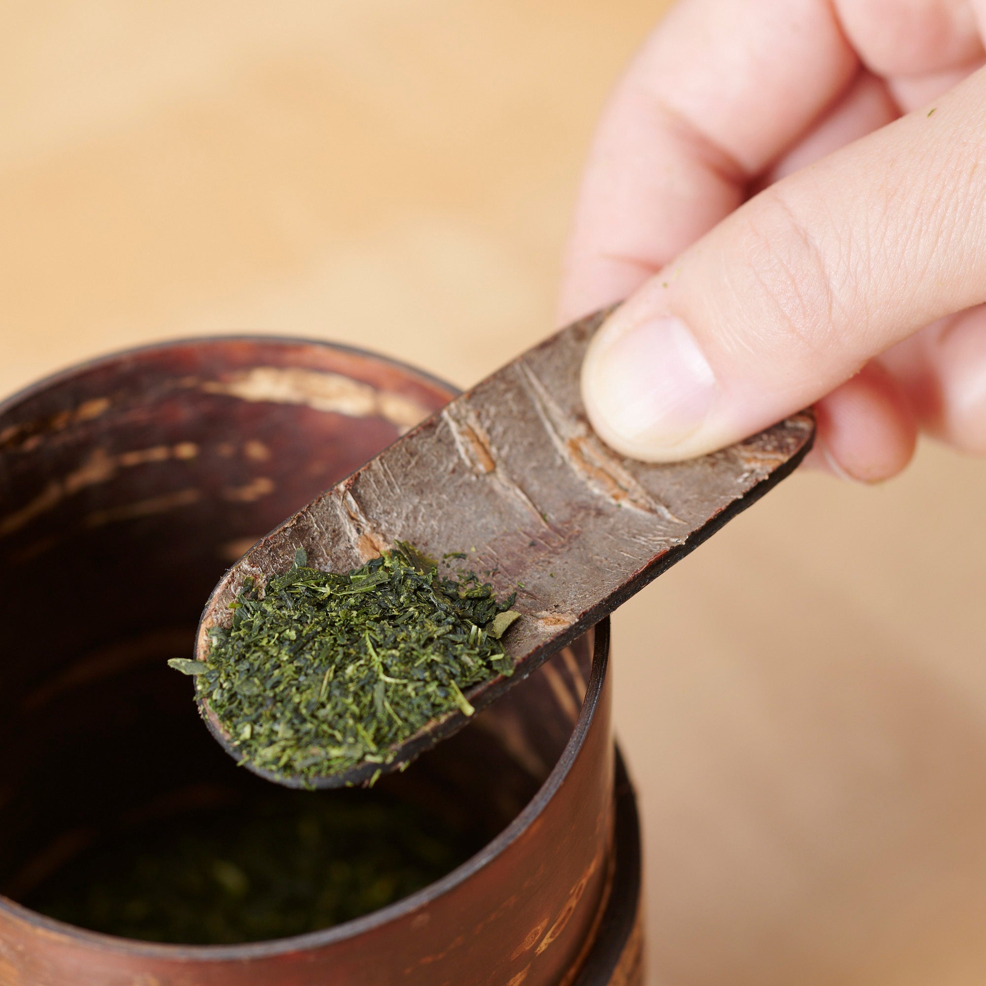 Yatsuyanagi Frosted Akita Cherry Bark Work Chasaji Teaspoon - MUSUBI KILN - Quality Japanese Tableware and Gift