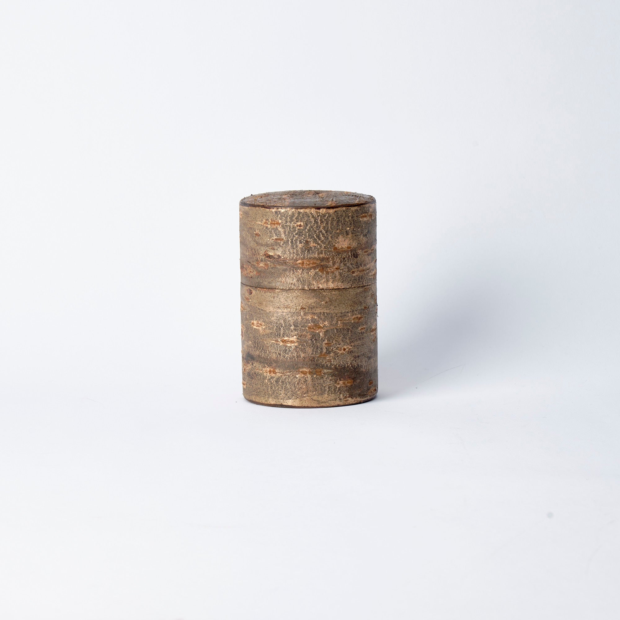 Yatsuyanagi Frosted Akita Cherry Bark Work Tea Canister - MUSUBI KILN - Quality Japanese Tableware and Gift