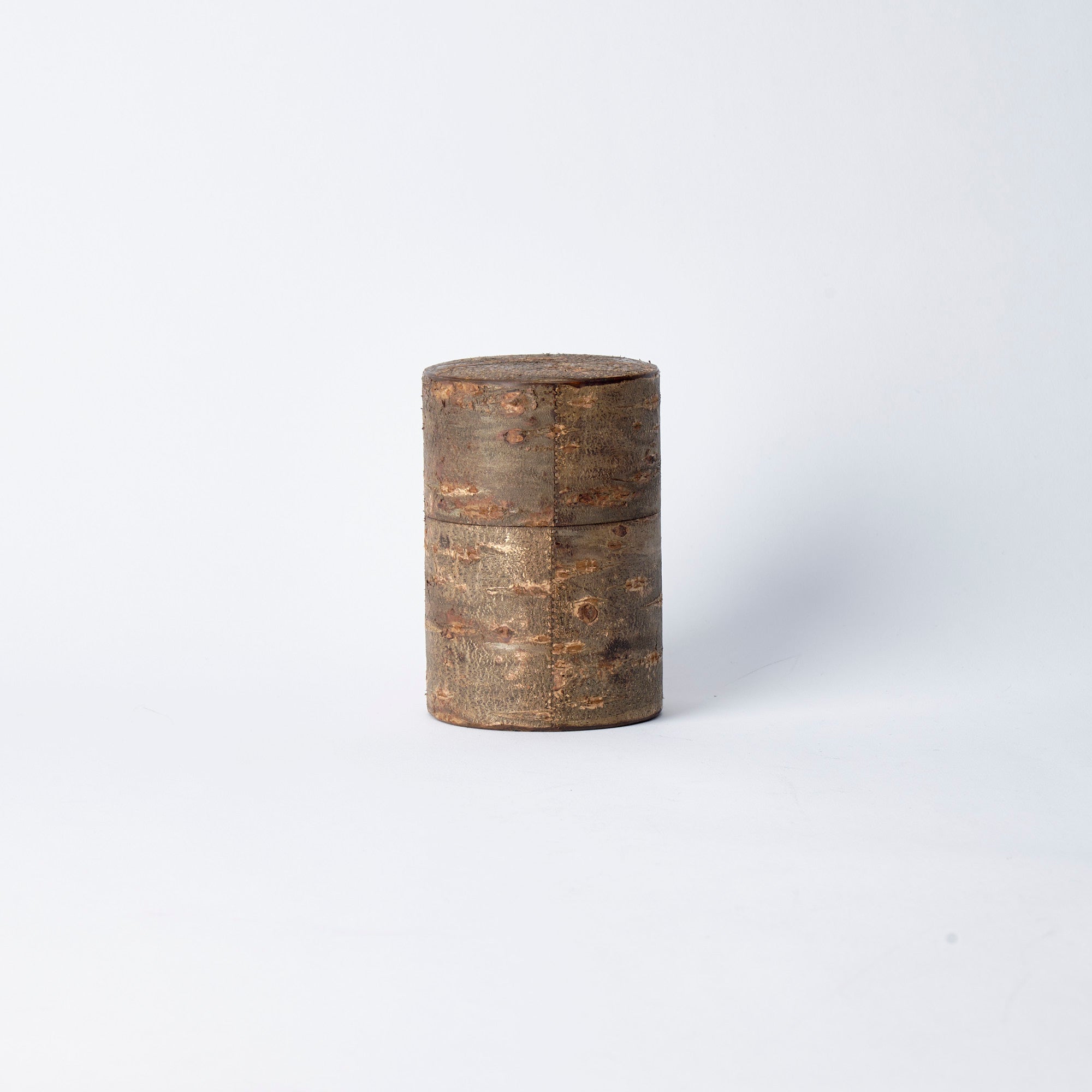 Yatsuyanagi Frosted Akita Cherry Bark Work Tea Canister - MUSUBI KILN - Quality Japanese Tableware and Gift