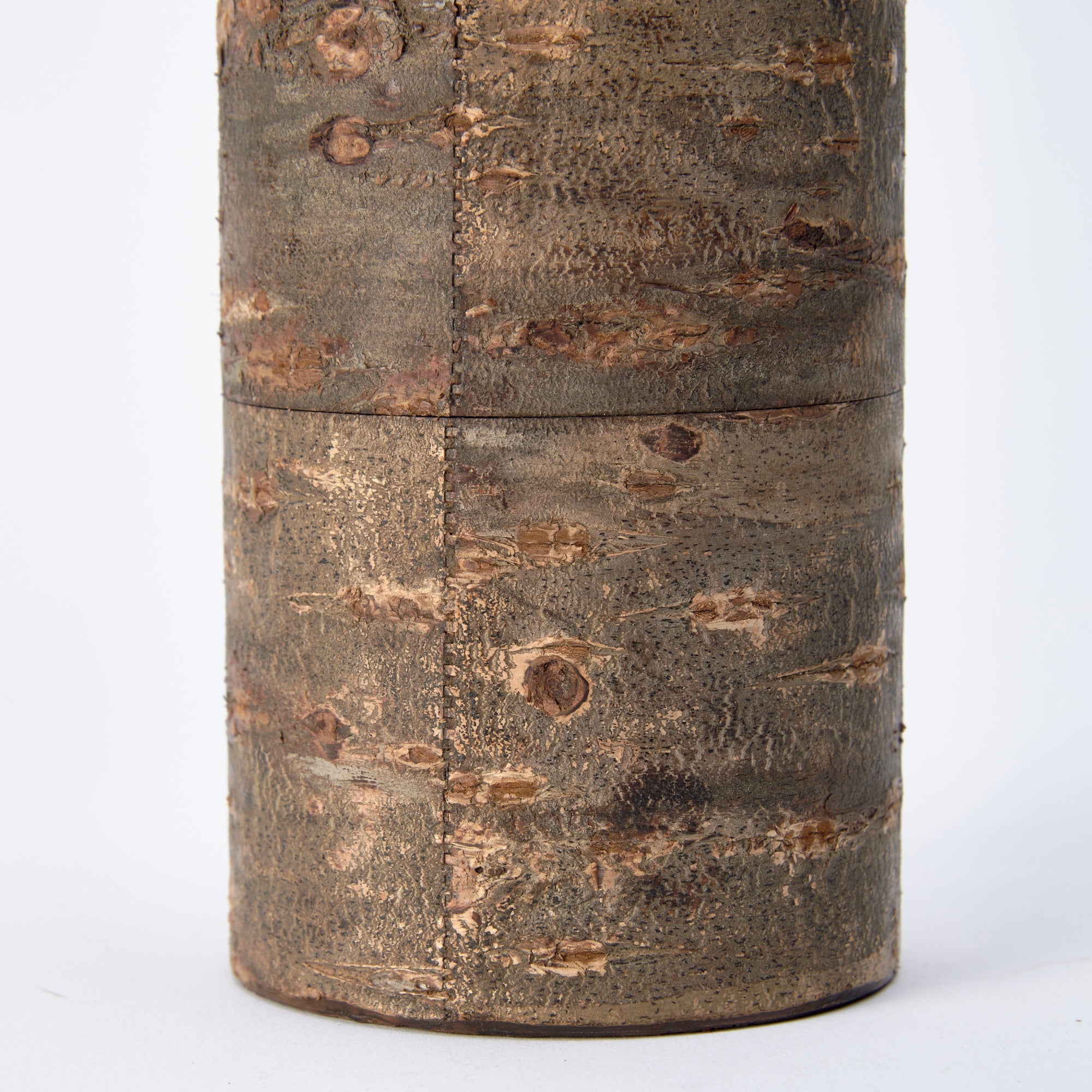 Yatsuyanagi Frosted Akita Cherry Bark Work Tea Canister - MUSUBI KILN - Quality Japanese Tableware and Gift