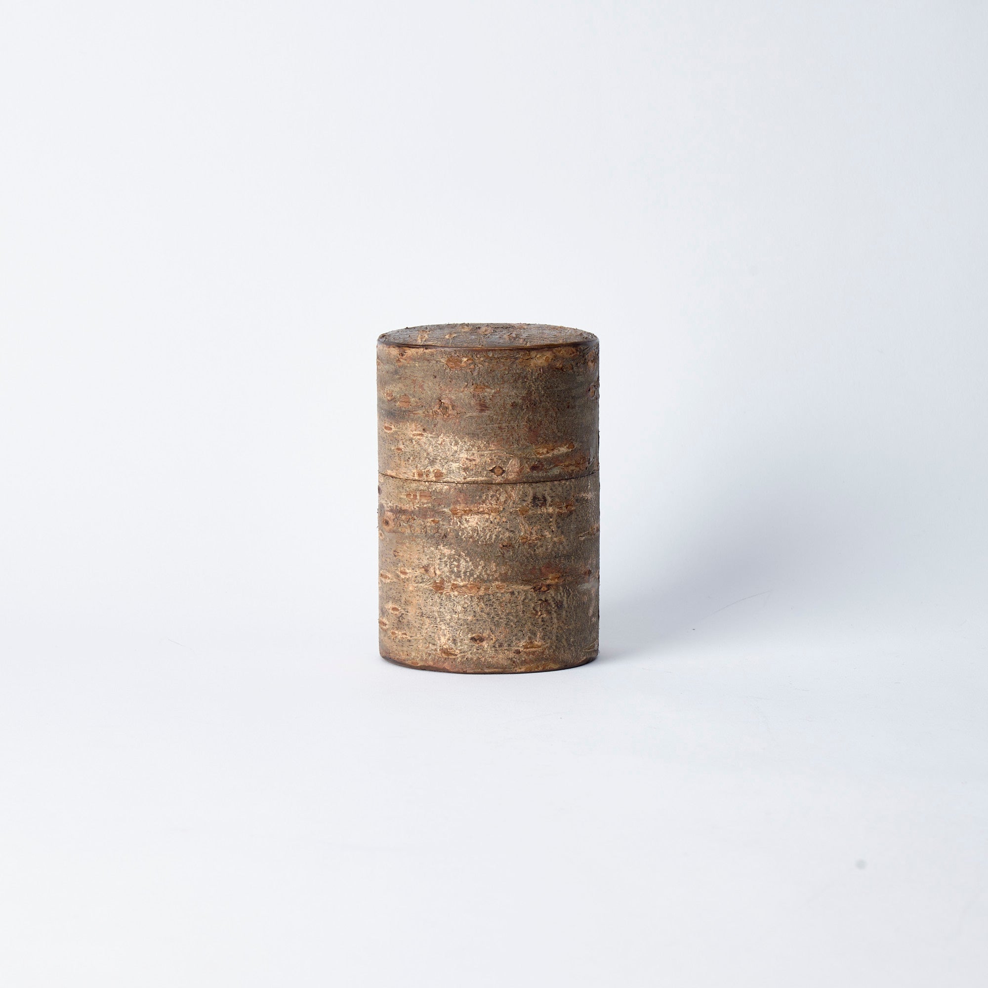 Yatsuyanagi Frosted Akita Cherry Bark Work Tea Canister - MUSUBI KILN - Quality Japanese Tableware and Gift