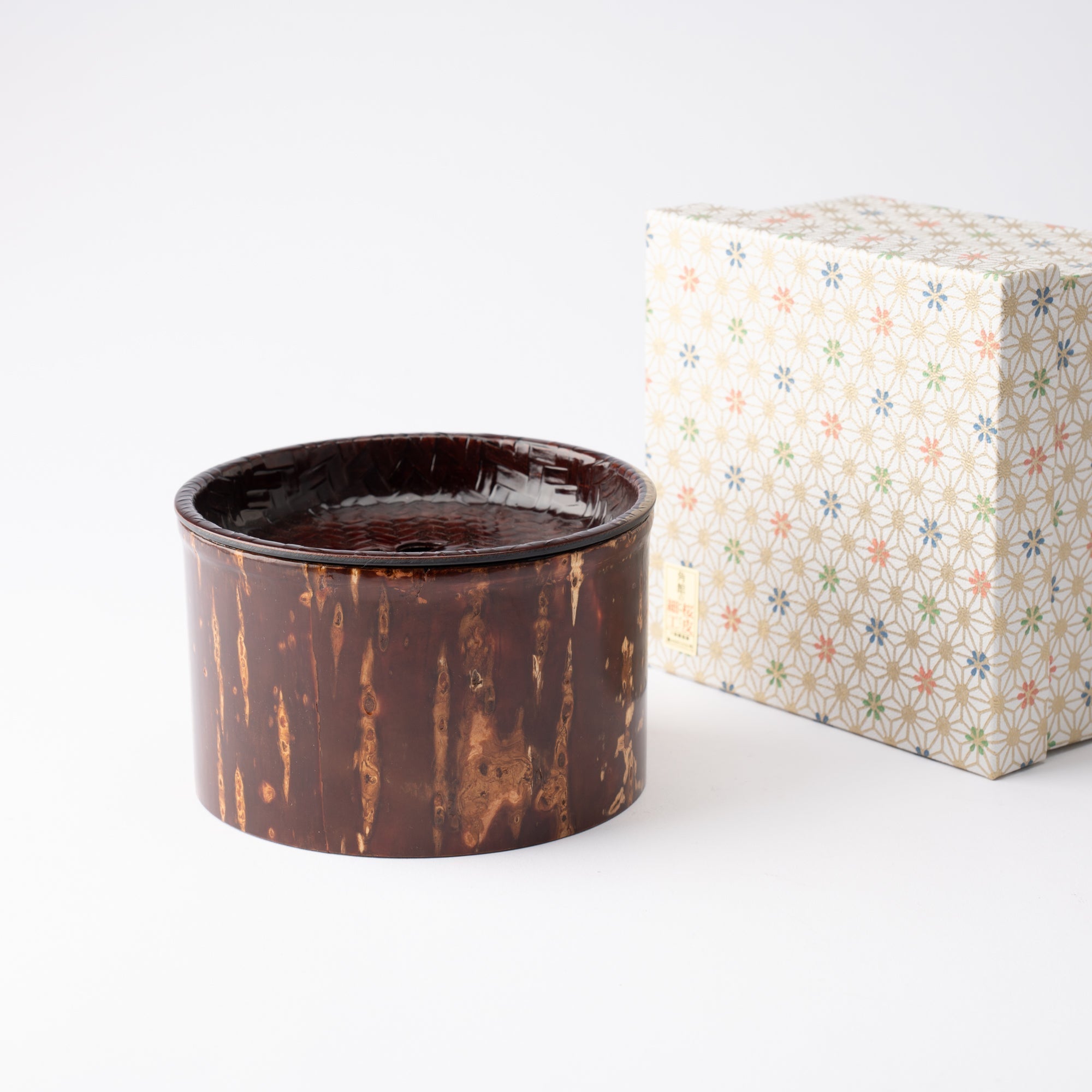 Yatsuyanagi Kensui Akita Cherry Bark Work Chakoboshi Tea Waste Container - MUSUBI KILN - Quality Japanese Tableware and Gift