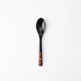 Yatsuyanagi Lacquered Akita Cherry Bark Work Wooden Dessert Spoon - MUSUBI KILN - Quality Japanese Tableware and Gift