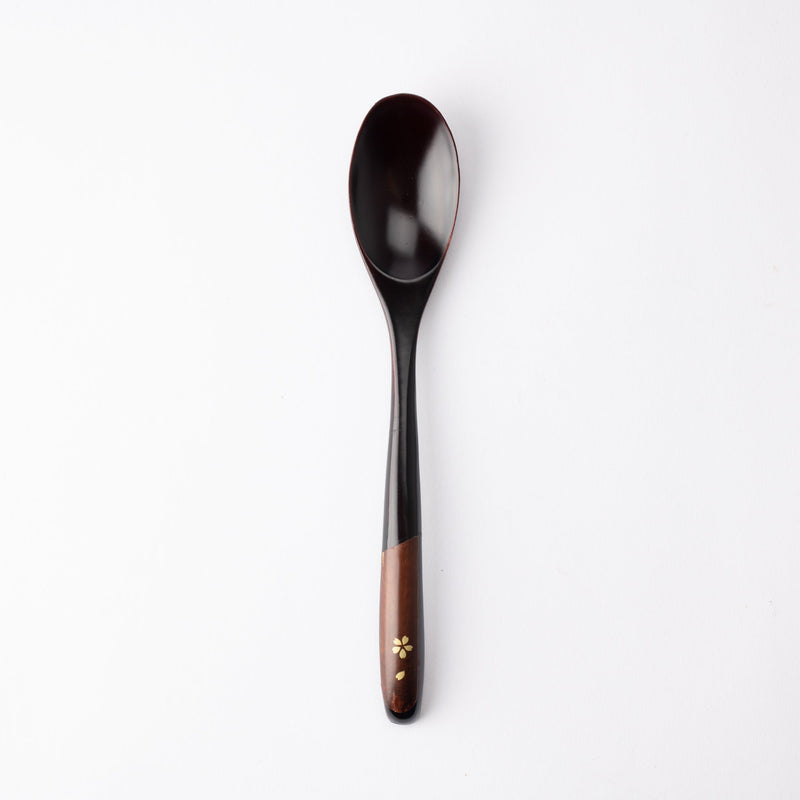 Yatsuyanagi Lacquered Akita Cherry Bark Work Wooden Spoon - MUSUBI KILN - Quality Japanese Tableware and Gift