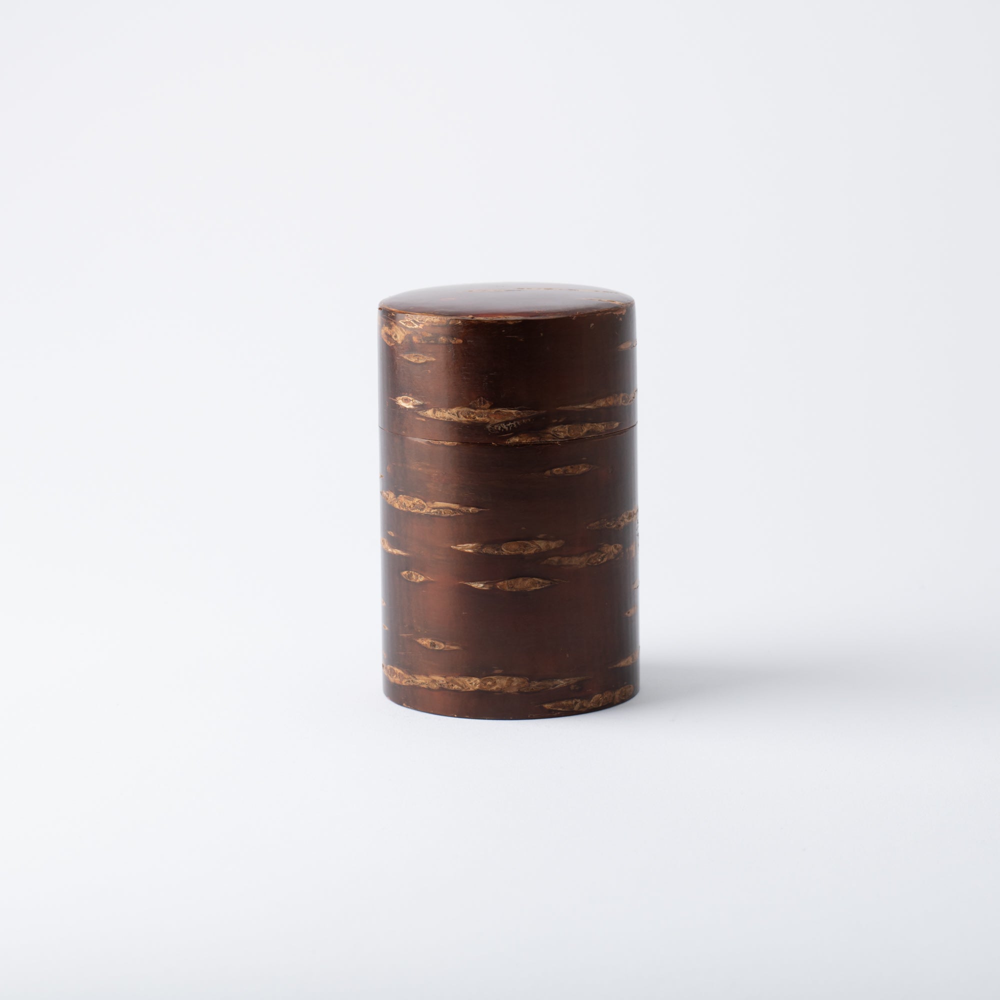 Yatsuyanagi Long Akita Cherry Bark Work Tea Canister - MUSUBI KILN - Quality Japanese Tableware and Gift