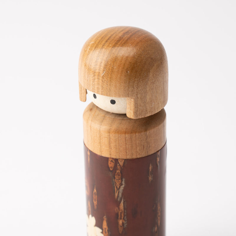 Yatsuyanagi Sakura Akita Cherry Bark Work Kokeshi - MUSUBI KILN - Quality Japanese Tableware and Gift