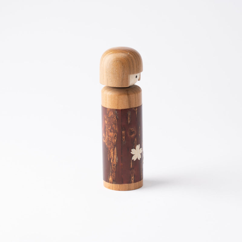 Yatsuyanagi Sakura Akita Cherry Bark Work Kokeshi - MUSUBI KILN - Quality Japanese Tableware and Gift