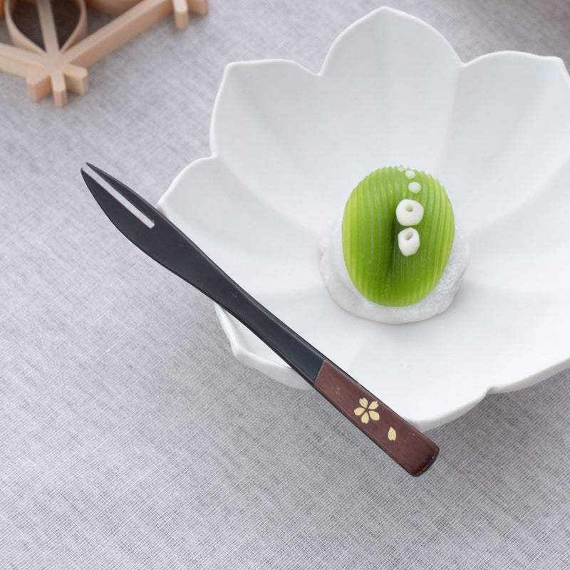 Yatsuyanagi Sakura Akita Cherry Bark Work Lacquered Fork - MUSUBI KILN - Quality Japanese Tableware and Gift