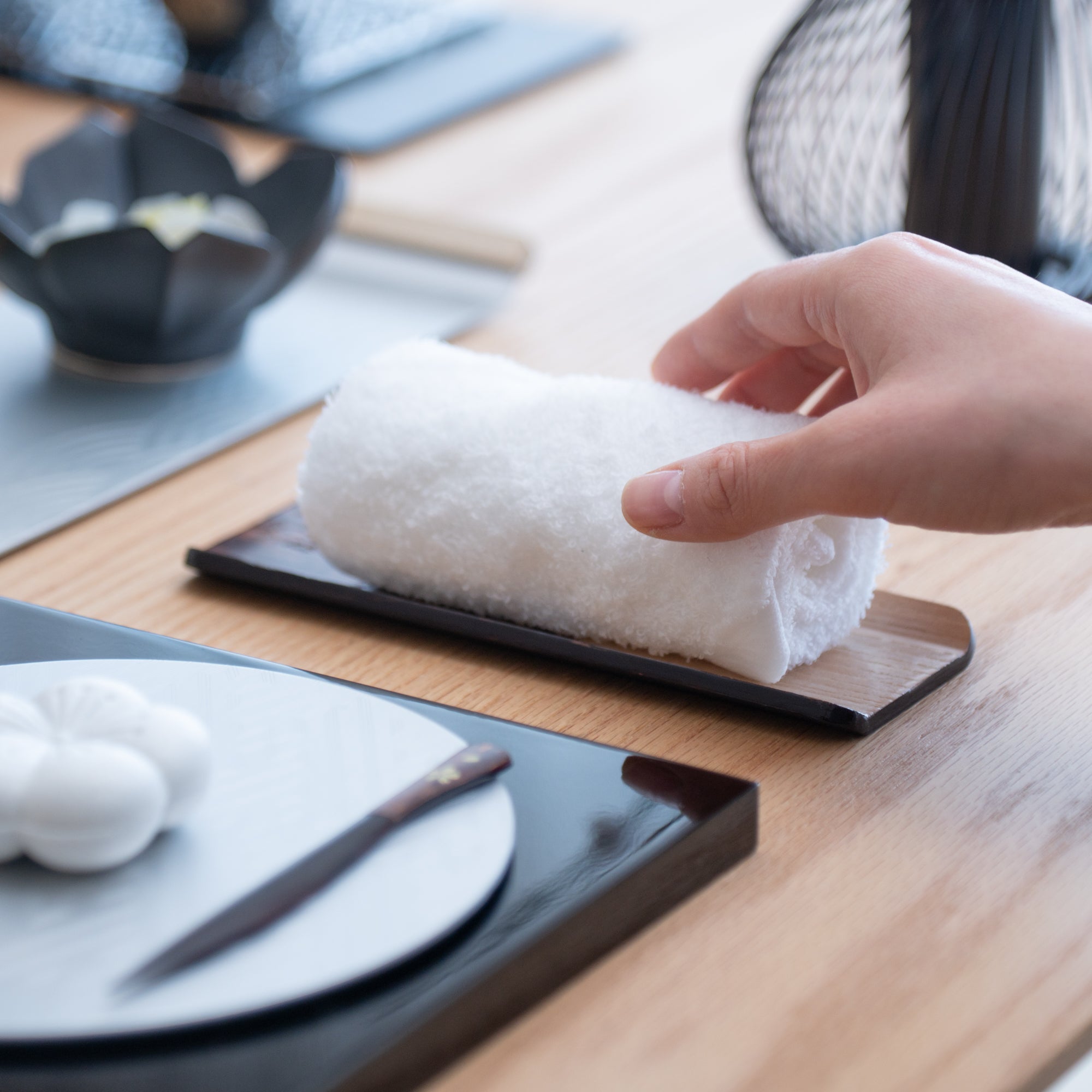 Yatsuyanagi Sakura Akita Cherry Bark Work Oshibori Wet Towel Tray - MUSUBI KILN - Quality Japanese Tableware and Gift