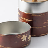 Yatsuyanagi Sakura Akita Cherry Bark Work Tea Canister - MUSUBI KILN - Quality Japanese Tableware and Gift