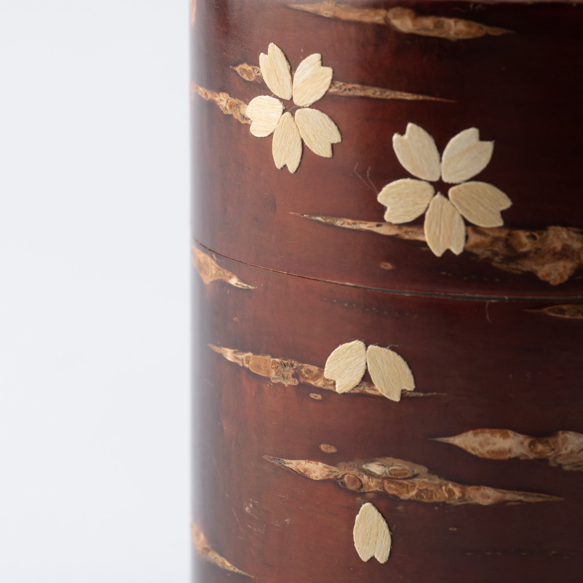 Yatsuyanagi Sakura Akita Cherry Bark Work Tea Canister - MUSUBI KILN - Quality Japanese Tableware and Gift