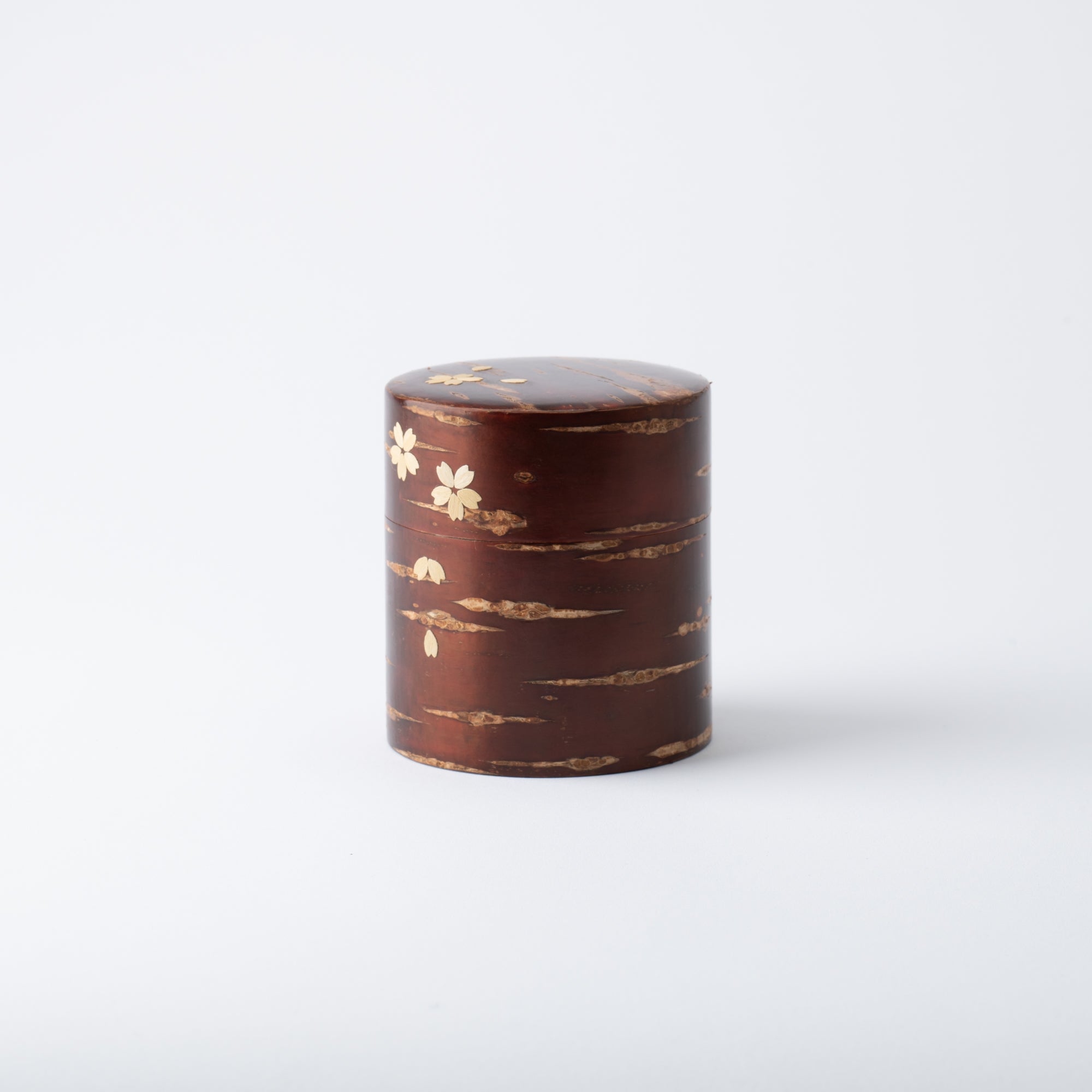 Yatsuyanagi Sakura Akita Cherry Bark Work Tea Canister - MUSUBI KILN - Quality Japanese Tableware and Gift