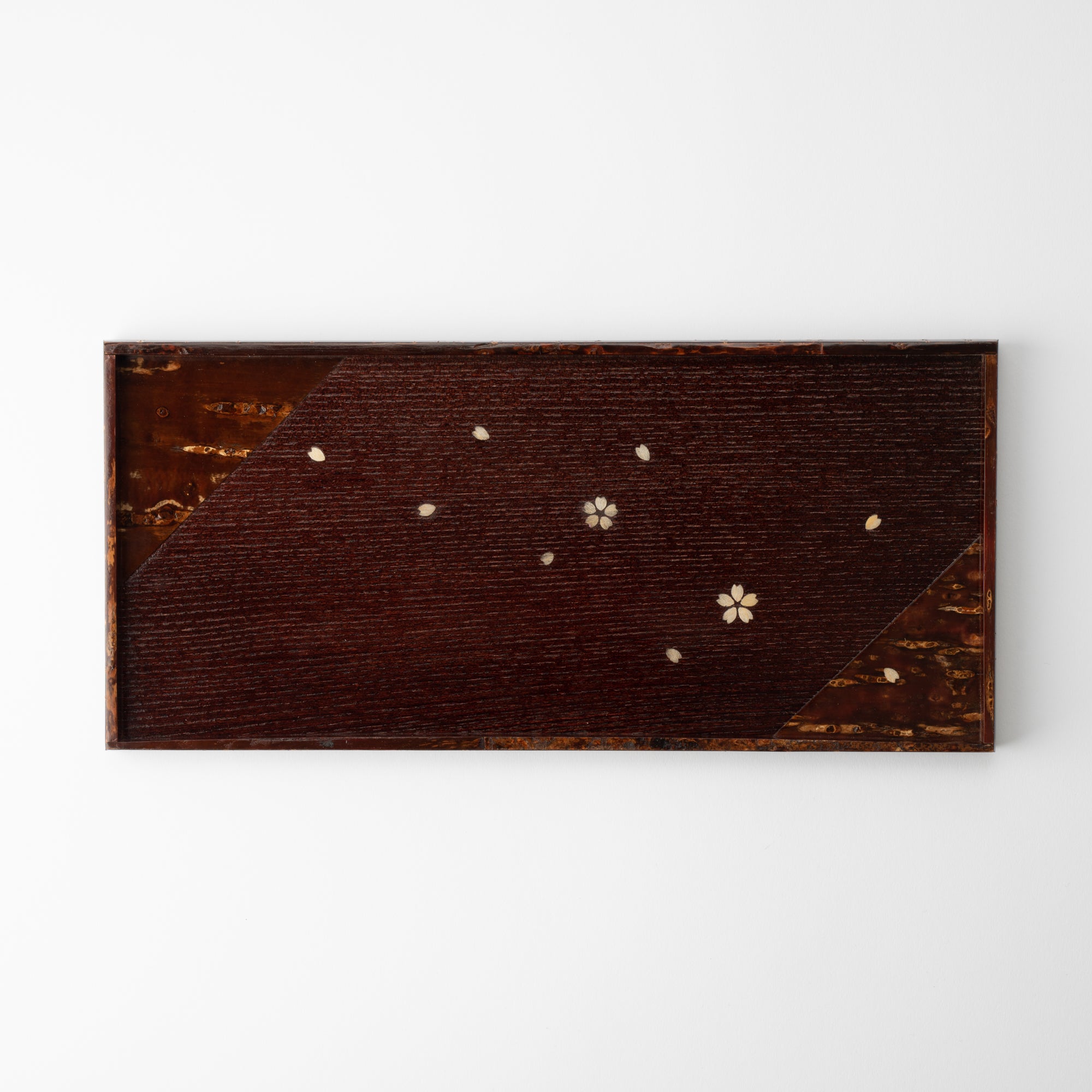 Yatsuyanagi Sakura Akita Cherry Bark Work Tea Tray Small - MUSUBI KILN - Quality Japanese Tableware and Gift