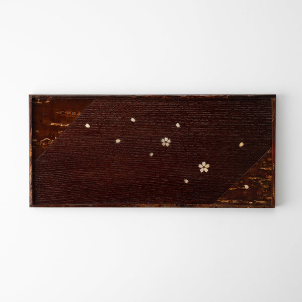 Yatsuyanagi Sakura Akita Cherry Bark Work Tea Tray Small - MUSUBI KILN - Quality Japanese Tableware and Gift