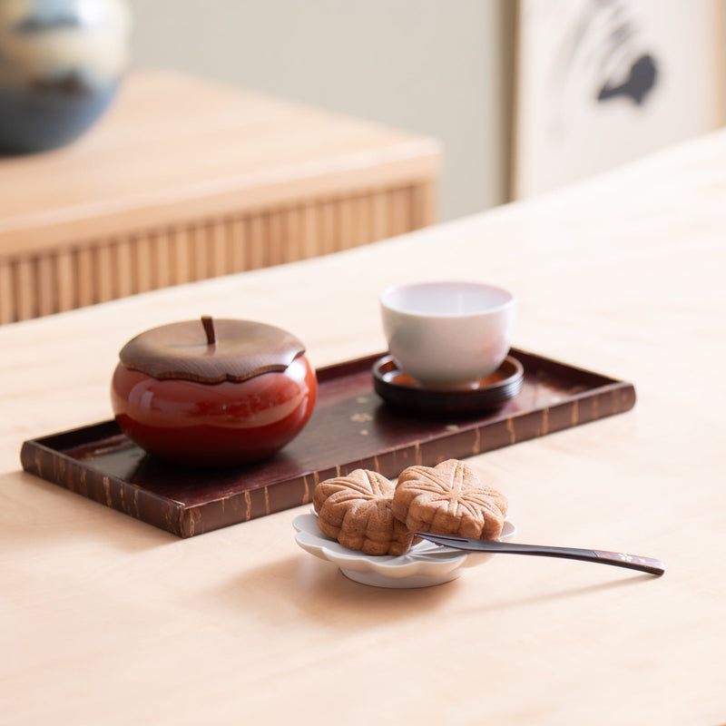 Yatsuyanagi Sakura Akita Cherry Bark Work Tea Tray Small - MUSUBI KILN - Quality Japanese Tableware and Gift