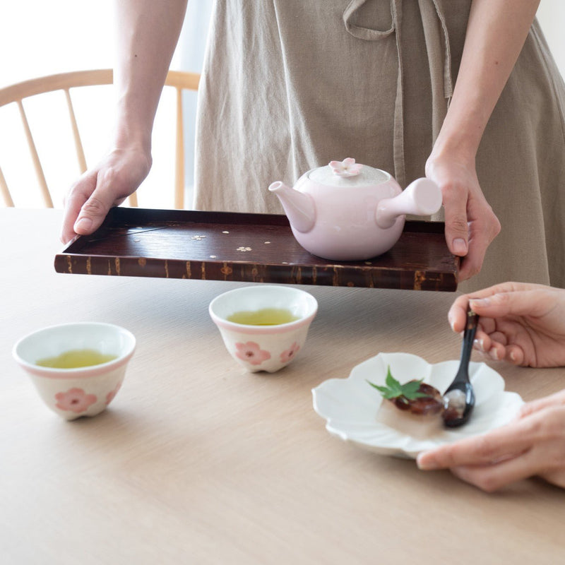 Yatsuyanagi Sakura Akita Cherry Bark Work Tea Tray Small - MUSUBI KILN - Quality Japanese Tableware and Gift