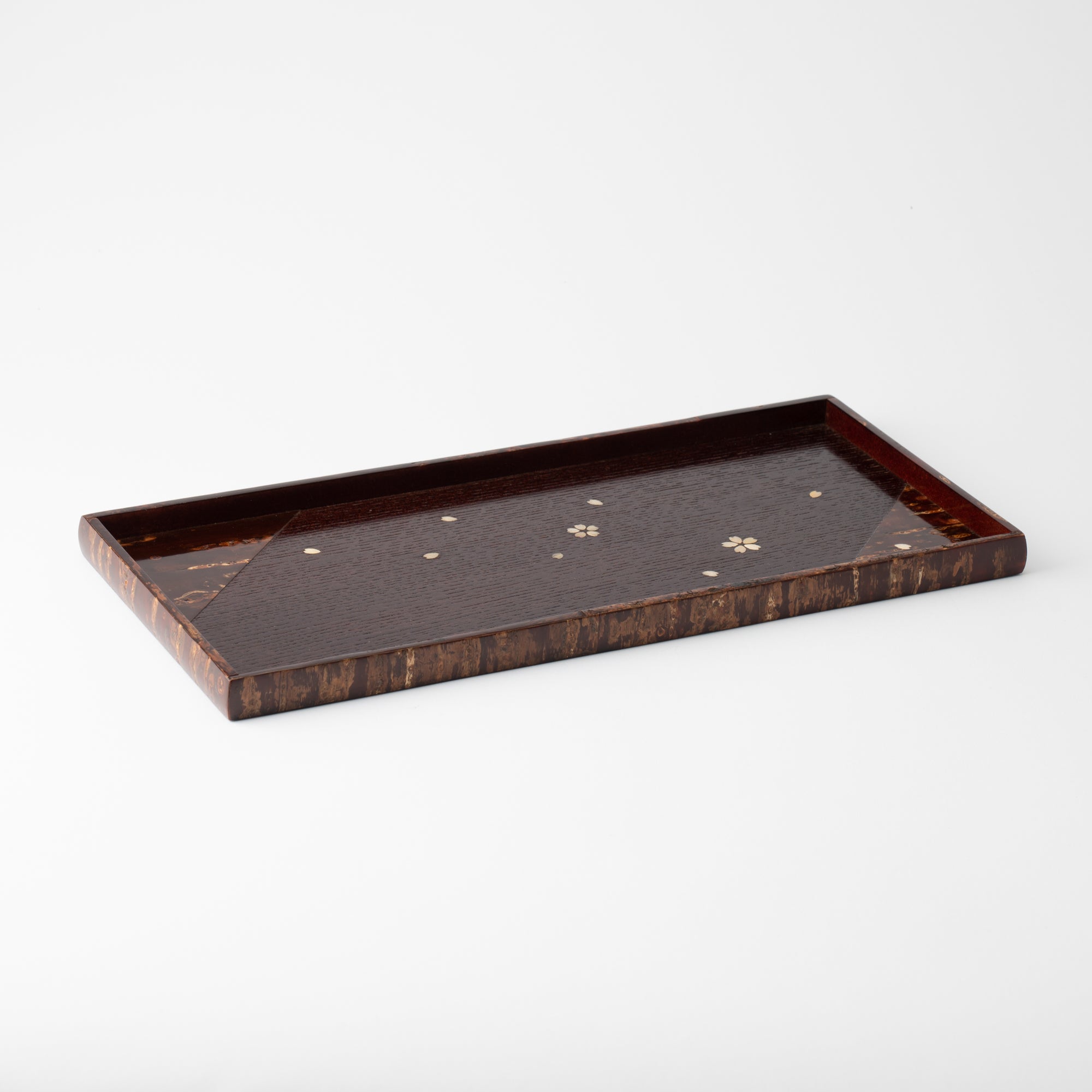 Yatsuyanagi Sakura Akita Cherry Bark Work Tea Tray Small - MUSUBI KILN - Quality Japanese Tableware and Gift