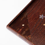 Yatsuyanagi Shell Inlay and Wood Sakura Akita Cherry Bark Work Rectangle Tea Tray - MUSUBI KILN - Quality Japanese Tableware and Gift