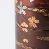 Yatsuyanagi Shell Inlay Original Akita Cherry Bark Work Tea Canister - MUSUBI KILN - Quality Japanese Tableware and Gift