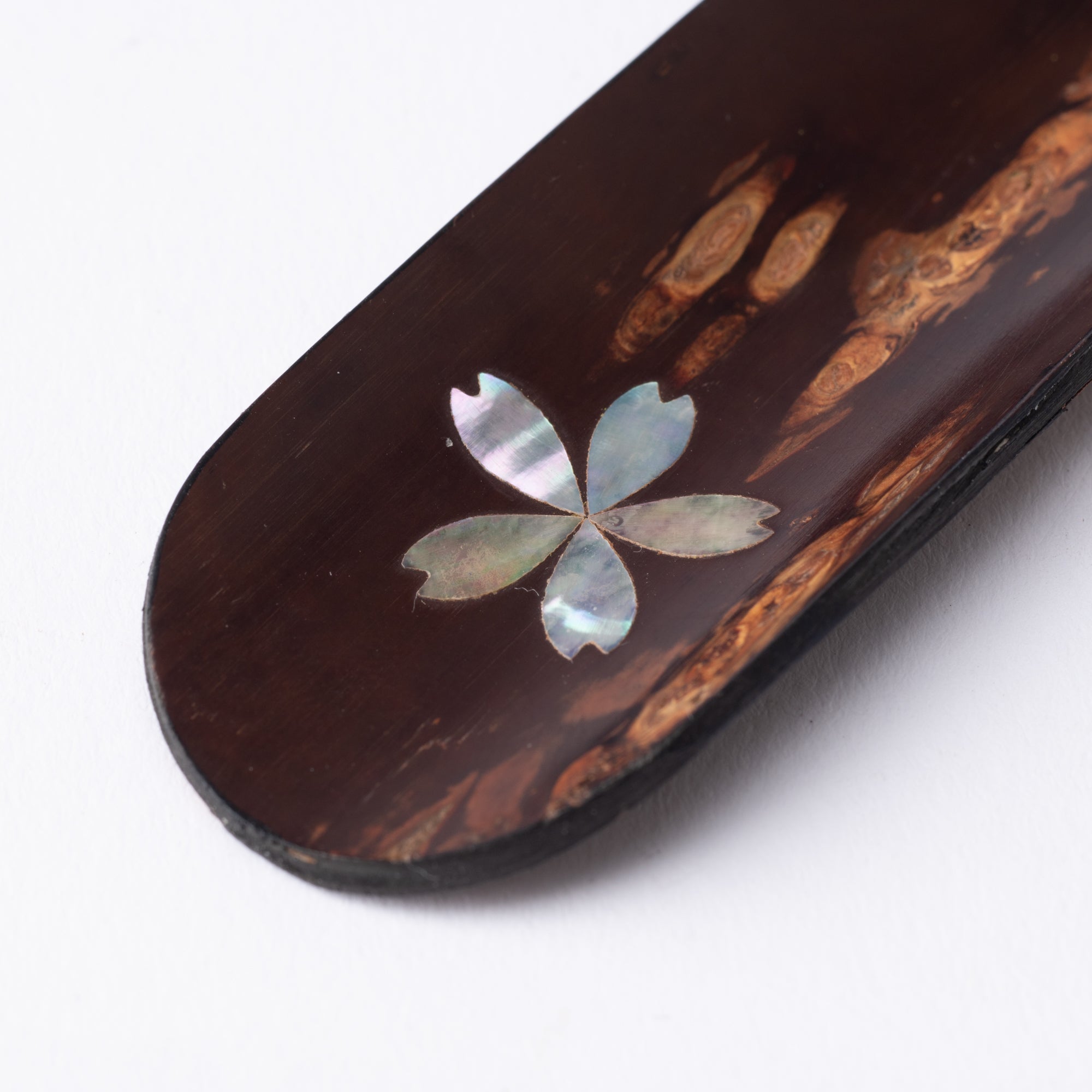 Yatsuyanagi Shell Inlay Sakura Akita Cherry Bark Work Chasaji Teaspoon - MUSUBI KILN - Quality Japanese Tableware and Gift