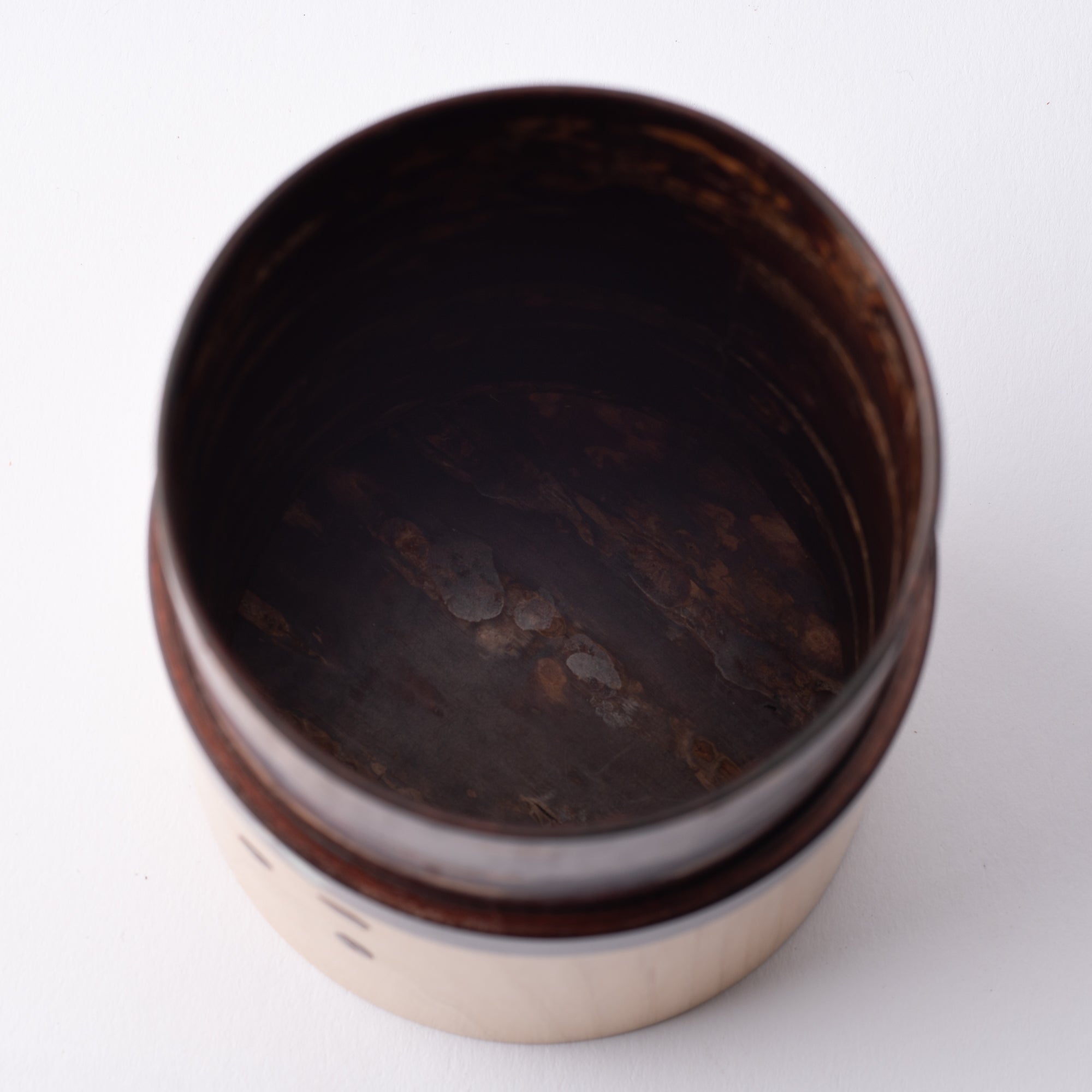 Yatsuyanagi Shell Inlay Sakura and Cypress Akita Cherry Bark Work Tea Canister - MUSUBI KILN - Quality Japanese Tableware and Gift