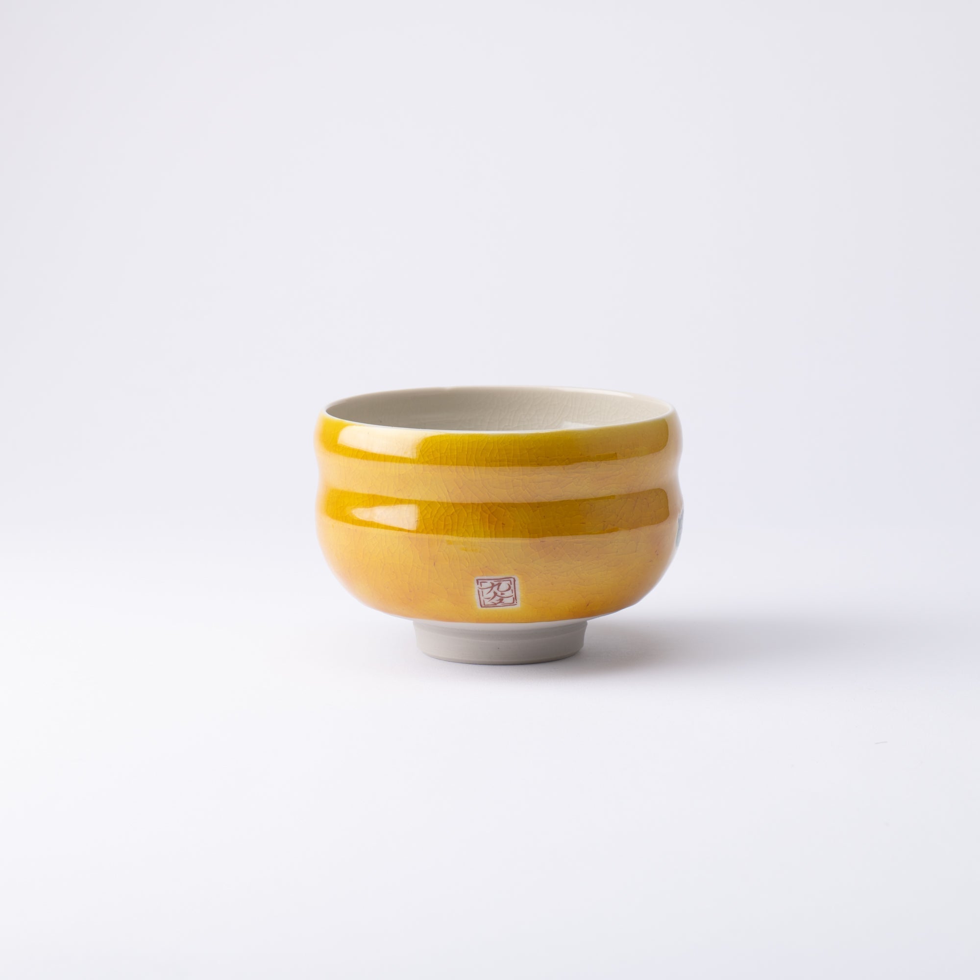 Yoshidaya Camellia Kutani Matcha Bowl Chawan - MUSUBI KILN - Quality Japanese Tableware and Gift