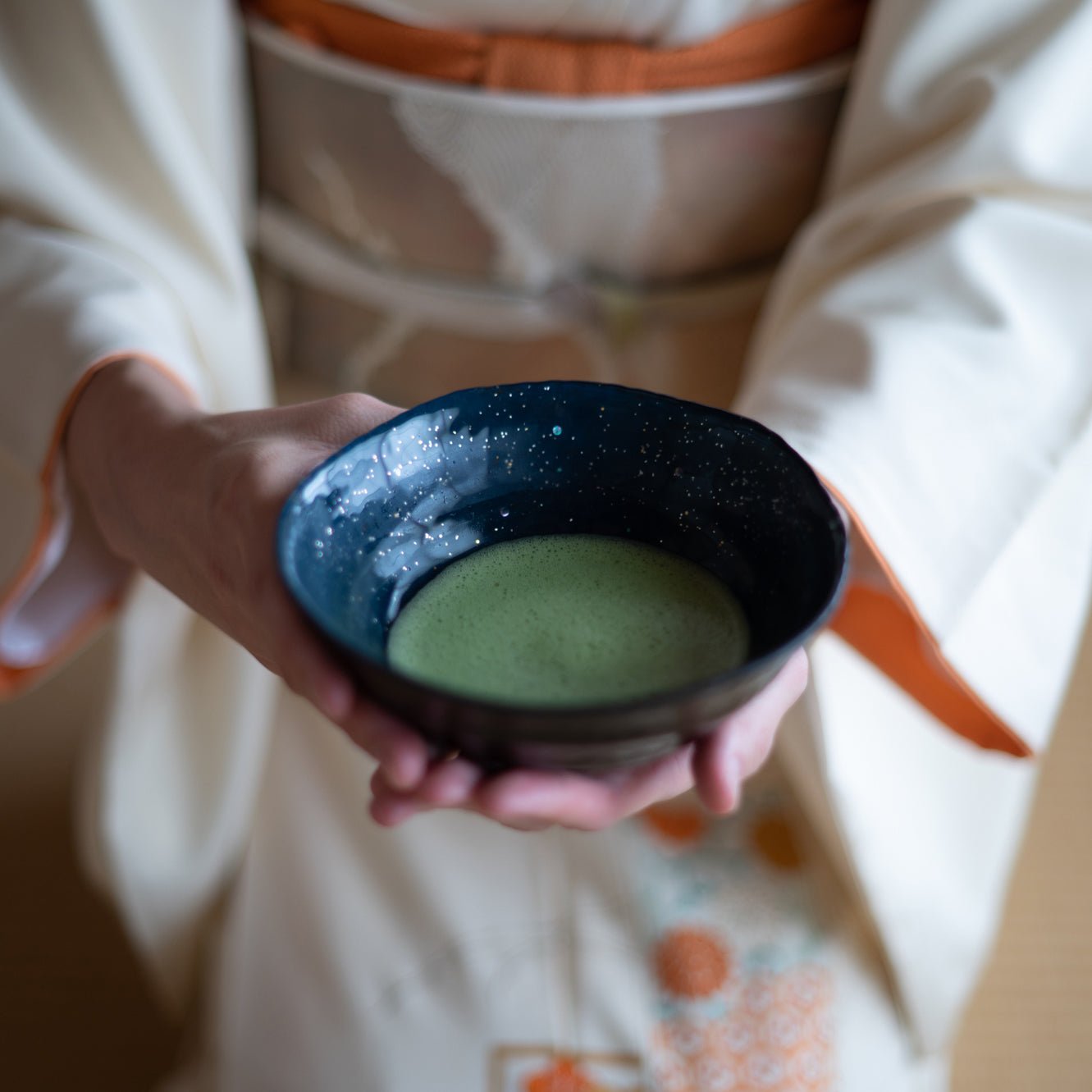 Yoshita Kasho Glass Ginga Matcha Bowl Chawan - MUSUBI KILN - Quality Japanese Tableware and Gift