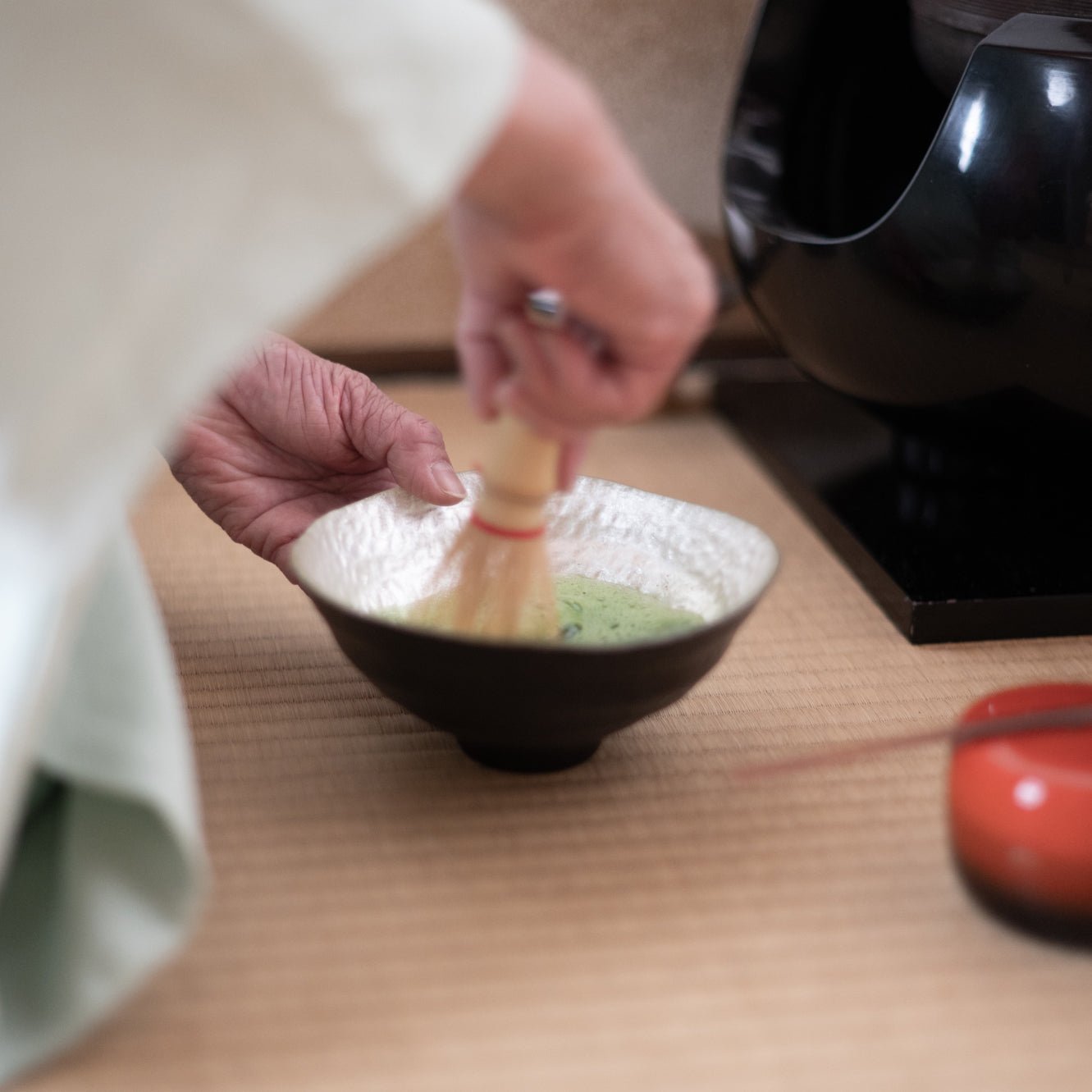 Yoshita Kasho Glass Silver Matcha Bowl Chawan - MUSUBI KILN - Quality Japanese Tableware and Gift