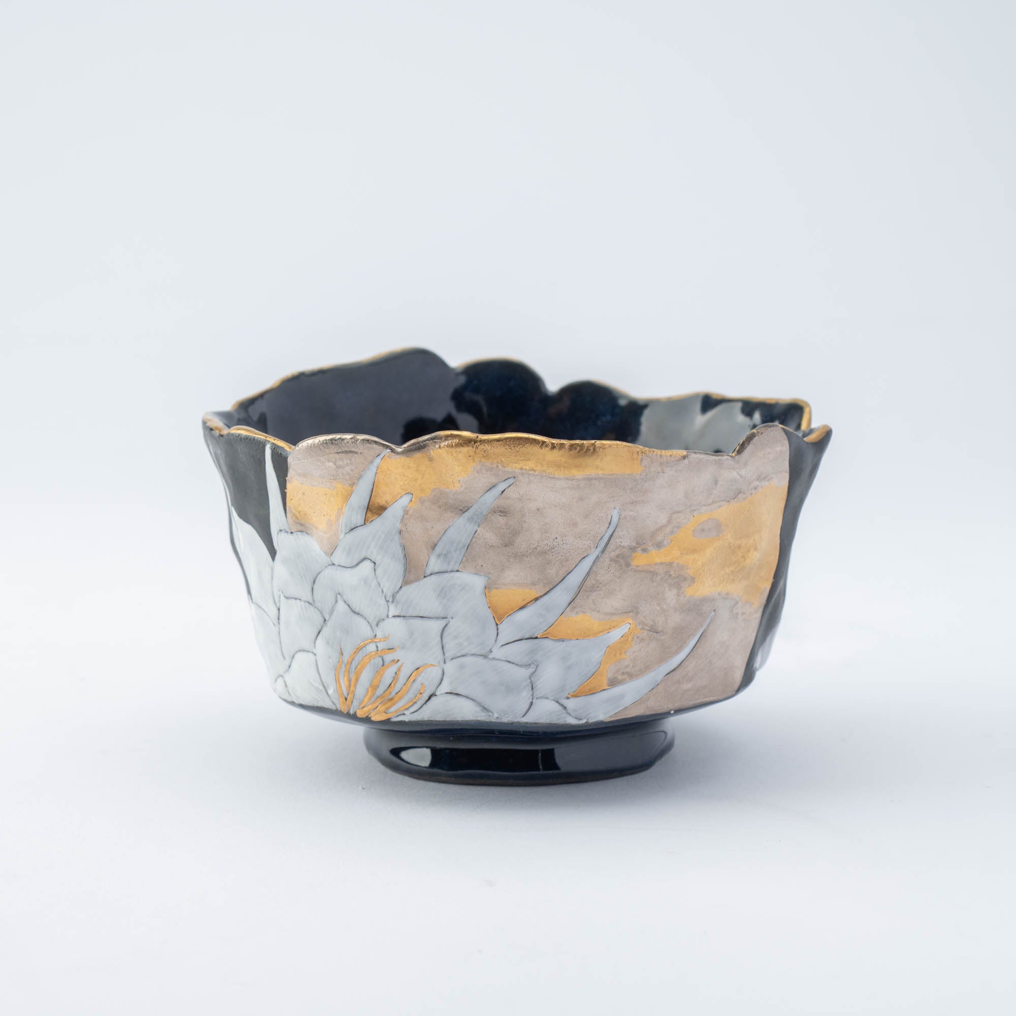 Moonlit Bloom and Bird Matcha Bowl