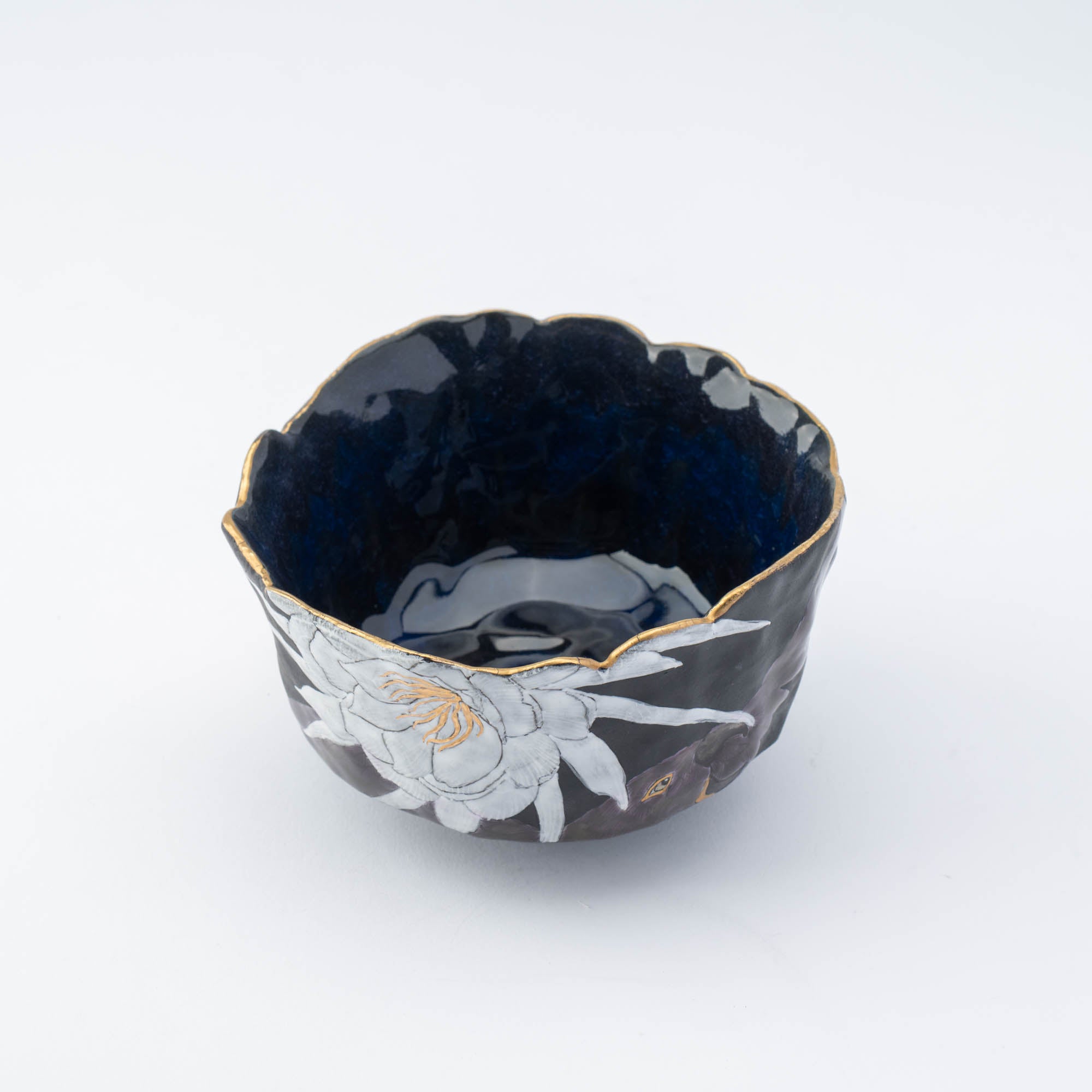 Moonlit Bloom and Bird Matcha Bowl
