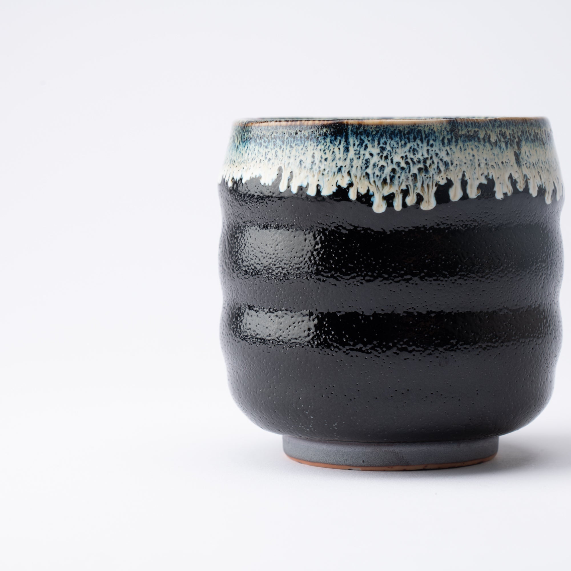 Yuzu Tenmoku Mino Ware Yunomi Japanese Teacup - MUSUBI KILN - Quality Japanese Tableware and Gift