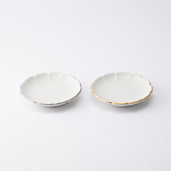 Zuiho Kiln Chrysanthemum Sauce Plate - MUSUBI KILN - Quality Japanese Tableware and Gift