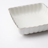 Zuiho Kiln Chrysanthemum Square Sauce Plate - MUSUBI KILN - Quality Japanese Tableware and Gift