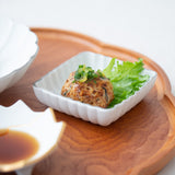 Zuiho Kiln Chrysanthemum Square Sauce Plate - MUSUBI KILN - Quality Japanese Tableware and Gift