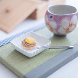 Zuiho Kiln Chrysanthemum Square Sauce Plate - MUSUBI KILN - Quality Japanese Tableware and Gift