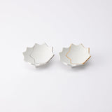 Zuiho Kiln Two Maple Leaves Three - footed Delicacy Small Bowl - MUSUBI KILN - Quality Japanese Tableware and Gift