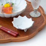 Zuiho Kiln Two Maple Leaves Three - footed Delicacy Small Bowl - MUSUBI KILN - Quality Japanese Tableware and Gift