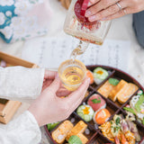 Yoshita Kasho Sakura Maki-e Glass Sake Cup