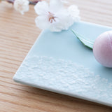 Hataman Touen Moist Floating Sakura Imari Nabeshima Ware Rectangle Plate