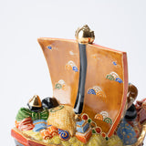 Yoneda Yuzan Kiln Kutani Seven Lucky Gods and Treasure Boat