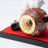 Yoneda Yuzan Kiln Kutani Rabbit with Colorful Mallet of Luck