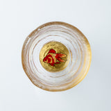Yoshita Kasho Goldfish Maki-e Glass Sake Cup