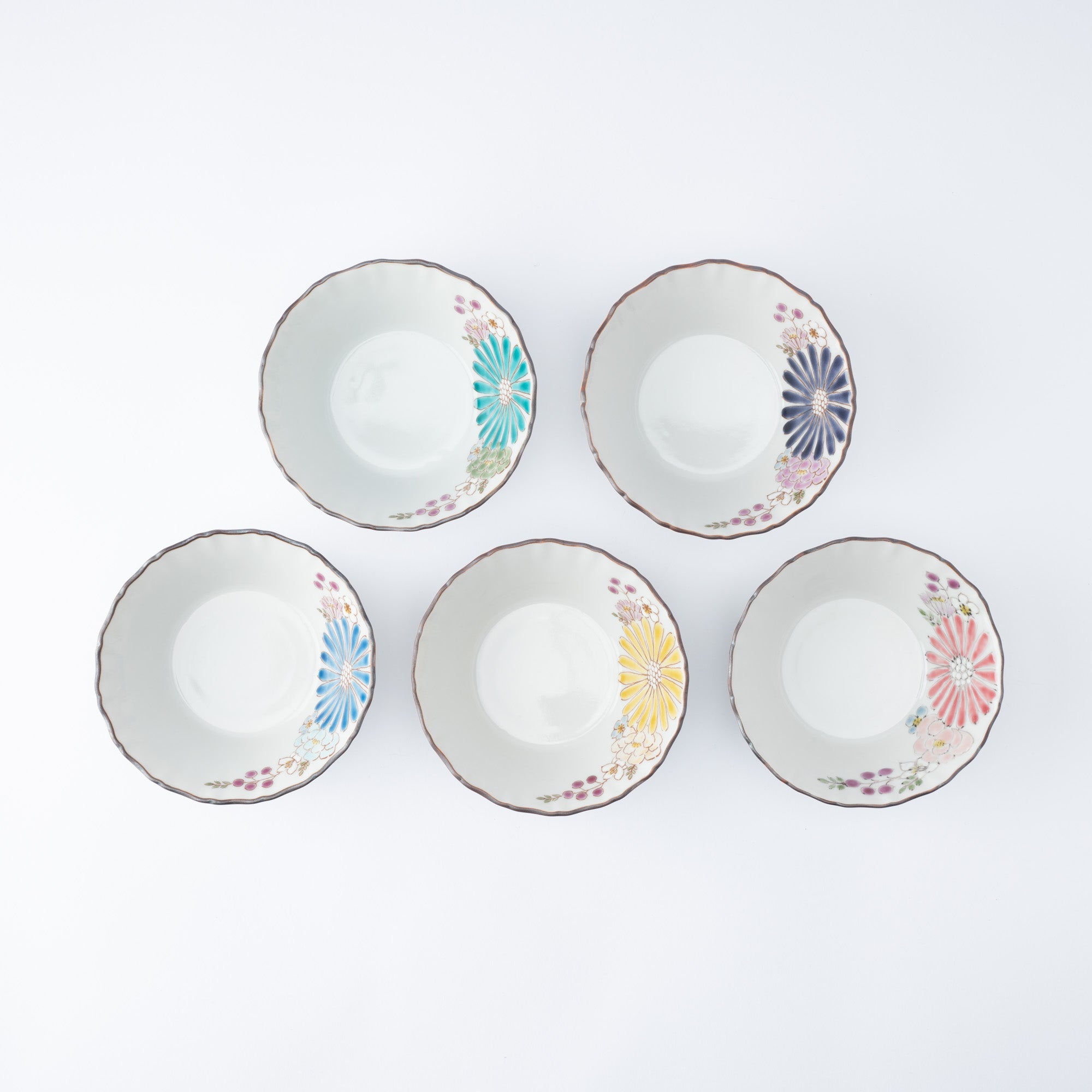 Atelier Yu Brilliant Flower Kutani Kobachi Bowl - MUSUBI KILN - Quality Japanese Tableware and Gift