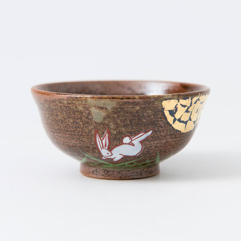 Kinsai Rabbit and Moon Kutani Sake Set - MUSUBI KILN - Handmade Japanese Tableware and Japanese Dinnerware